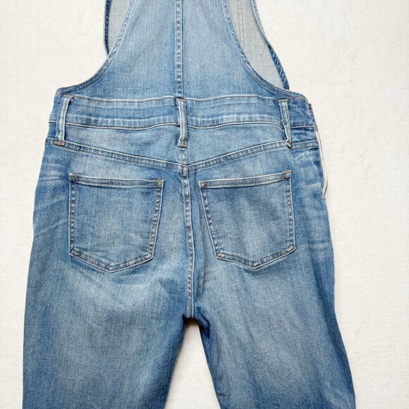 MADEWELL Skinny Denim Overalls Stretch Faded Distressed Blue Denim C2166 Sz S - Picture 8 of 11